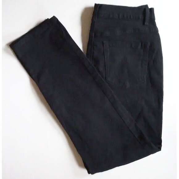 Gloria Vanderbilt Amanda Straight Leg High Rise Jeans 6 Black 30x31 - Picture 1 of 4